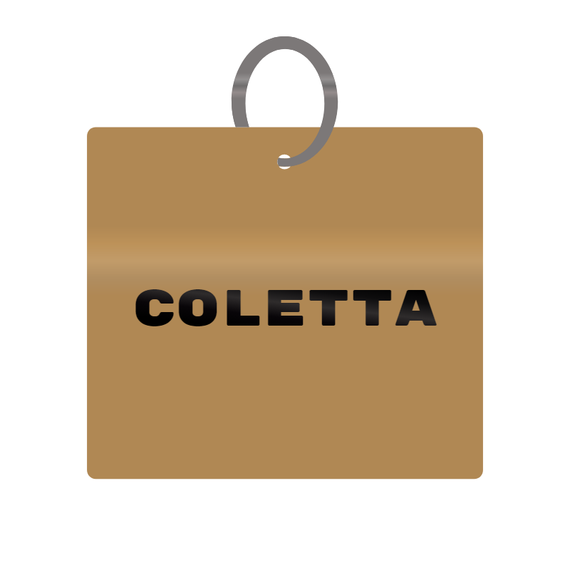 Keychain Engraved with Coletta MDF 4cm x 4cm x 3mm