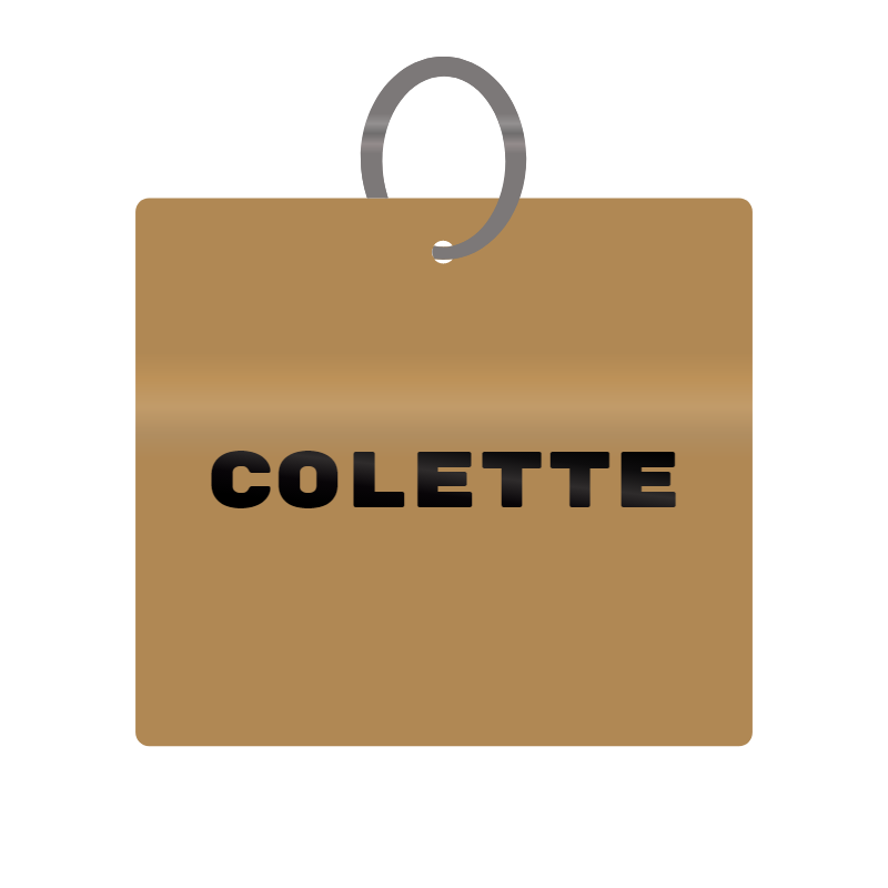 Keychain Engraved with Colette MDF 4cm x 4cm x 3mm