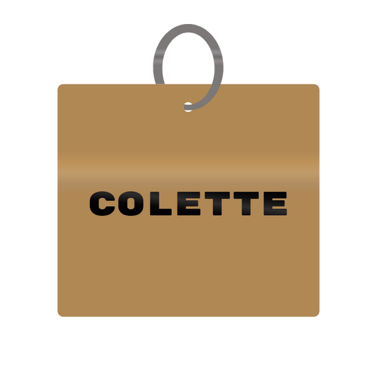 Keychain Engraved with Colette MDF 4cm x 4cm x 3mm