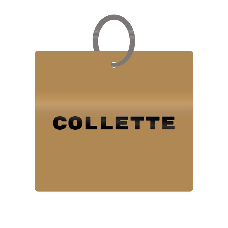 Keychain Engraved with Collette MDF 4cm x 4cm x 3mm