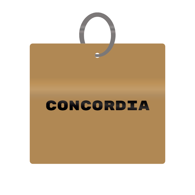 Keychain Engraved with Concordia MDF 4cm x 4cm x 3mm