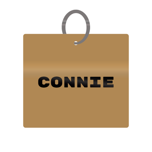 Keychain Engraved with Connie MDF 4cm x 4cm x 3mm