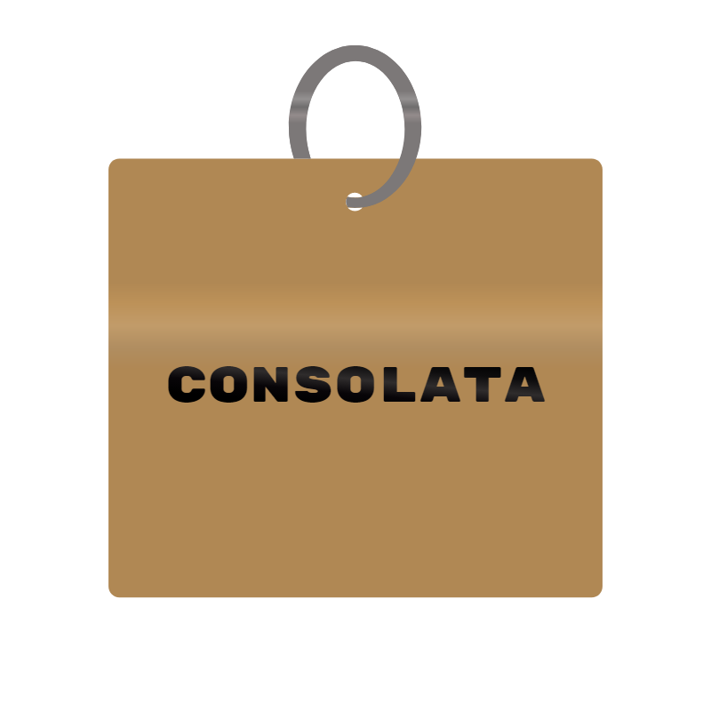 Keychain Engraved with Consolata MDF 4cm x 4cm x 3mm