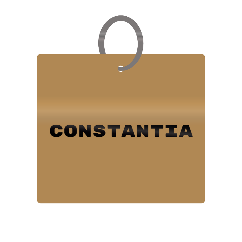 Keychain Engraved with Constantia MDF 4cm x 4cm x 3mm