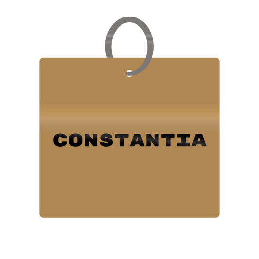 Keychain Engraved with Constantia MDF 4cm x 4cm x 3mm