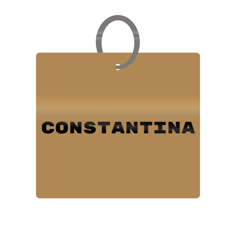 Keychain Engraved with Constantina MDF 4cm x 4cm x 3mm