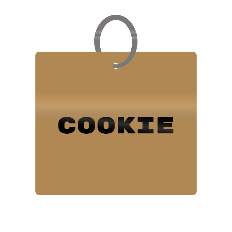 Keychain Engraved with Cookie MDF 4cm x 4cm x 3mm