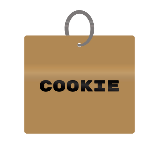 Keychain Engraved with Cookie MDF 4cm x 4cm x 3mm