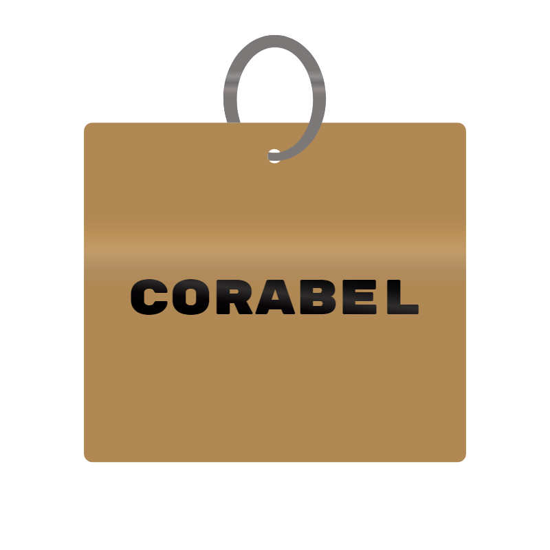 Keychain Engraved with Corabel MDF 4cm x 4cm x 3mm