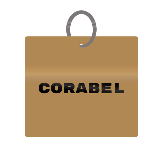 Keychain Engraved with Corabel MDF 4cm x 4cm x 3mm