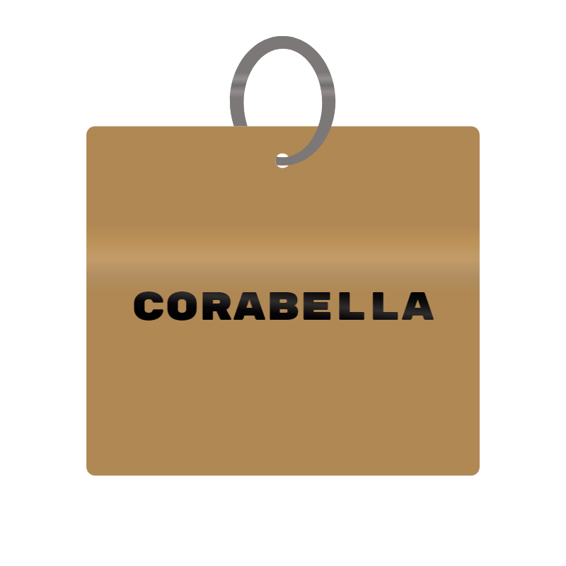 Keychain Engraved with Corabella MDF 4cm x 4cm x 3mm