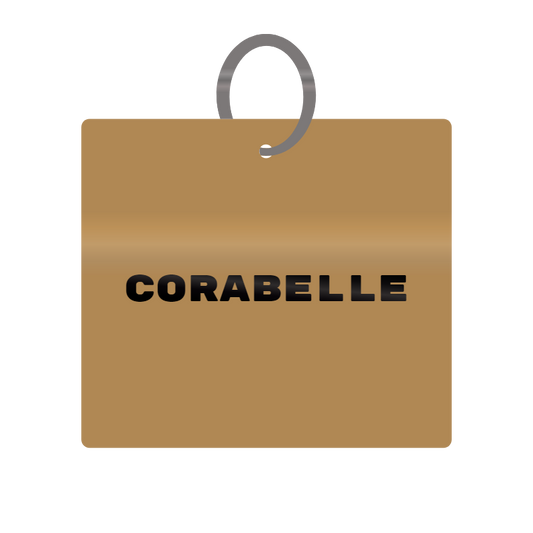 Keychain Engraved with Corabelle MDF 4cm x 4cm x 3mm