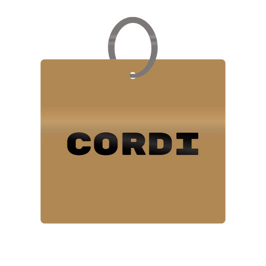 Keychain Engraved with Cordi MDF 4cm x 4cm x 3mm