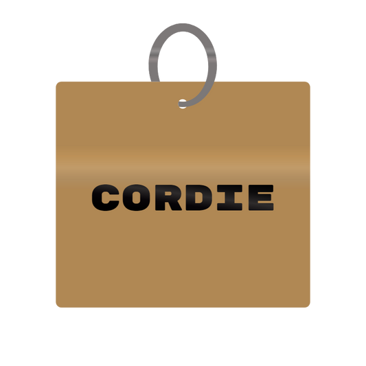 Keychain Engraved with Cordie MDF 4cm x 4cm x 3mm