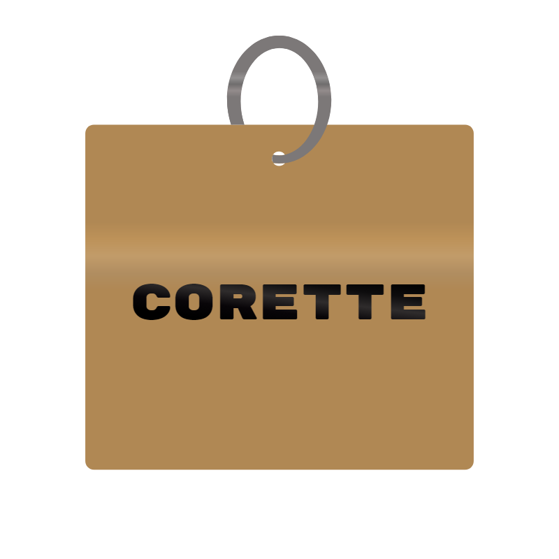 Keychain Engraved with Corette MDF 4cm x 4cm x 3mm