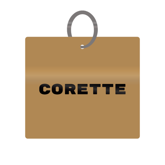 Keychain Engraved with Corette MDF 4cm x 4cm x 3mm