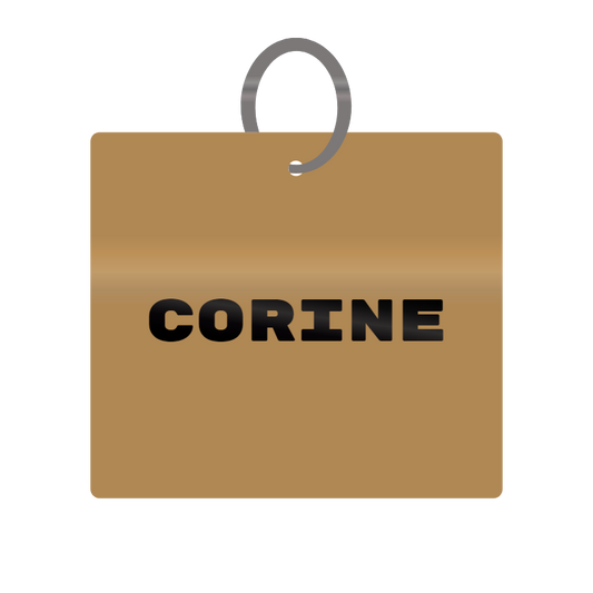 Keychain Engraved with Corine MDF 4cm x 4cm x 3mm