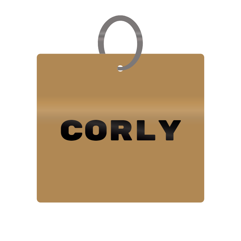 Keychain Engraved with Corly MDF 4cm x 4cm x 3mm