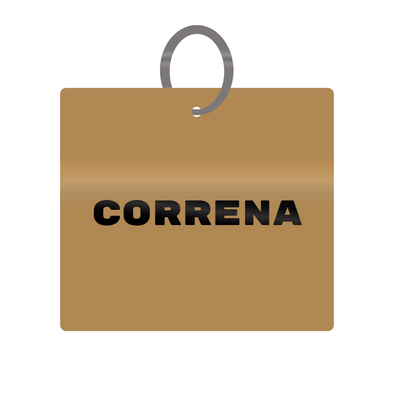 Keychain Engraved with Correna MDF 4cm x 4cm x 3mm