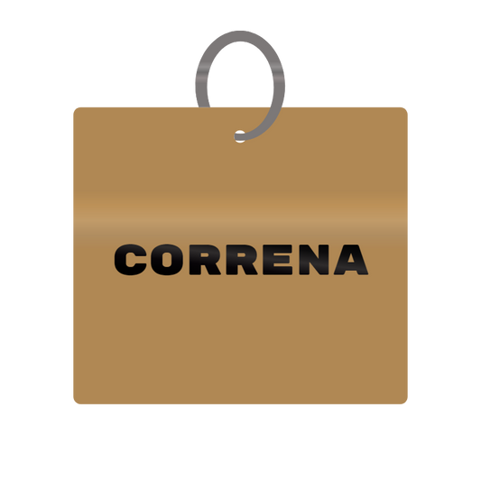 Keychain Engraved with Correna MDF 4cm x 4cm x 3mm