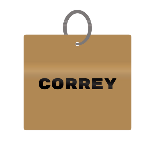 Keychain Engraved with Correy MDF 4cm x 4cm x 3mm