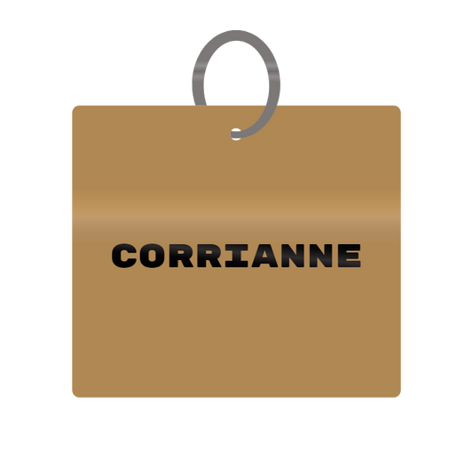 Keychain Engraved with Corrianne MDF 4cm x 4cm x 3mm