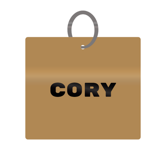 Keychain Engraved with Cory MDF 4cm x 4cm x 3mm