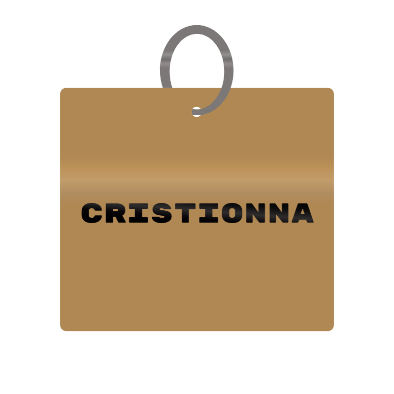 Keychain Engraved with Cristionna MDF 4cm x 4cm x 3mm