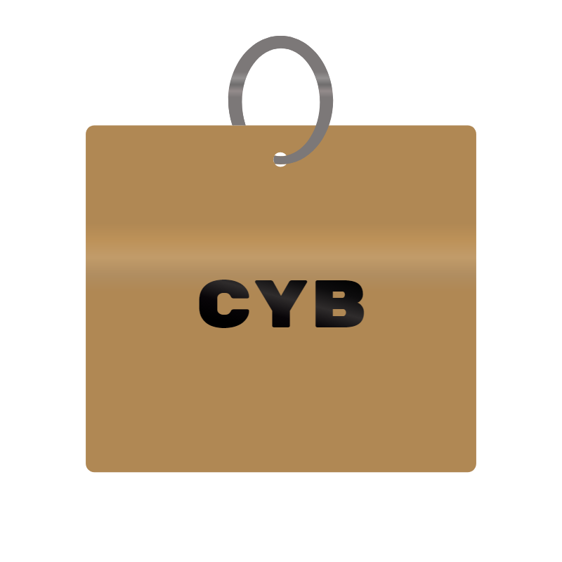 Keychain Engraved with Cyb MDF 4cm x 4cm x 3mm