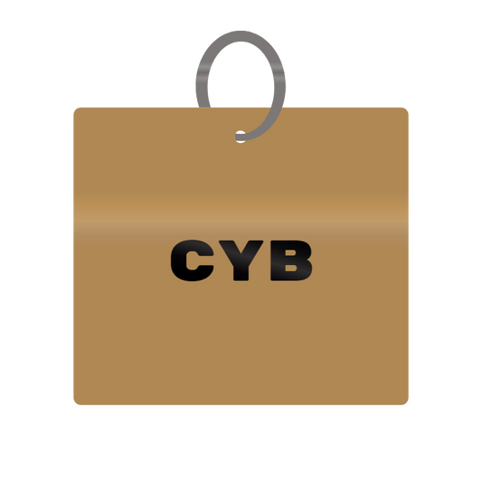 Keychain Engraved with Cyb MDF 4cm x 4cm x 3mm