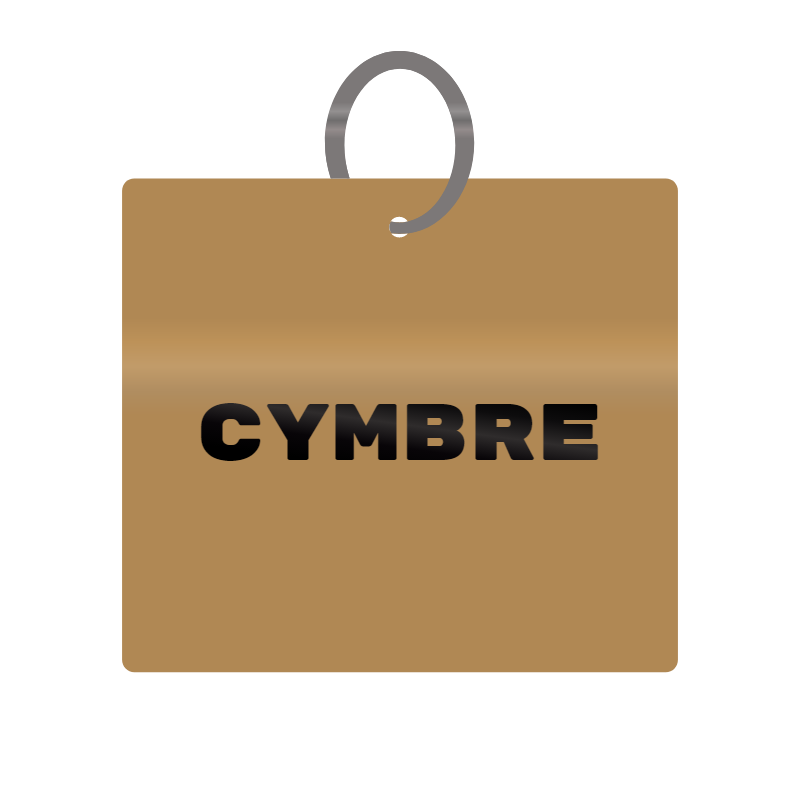 Keychain Engraved with Cymbre MDF 4cm x 4cm x 3mm