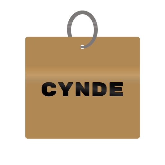 Keychain Engraved with Cynde MDF 4cm x 4cm x 3mm