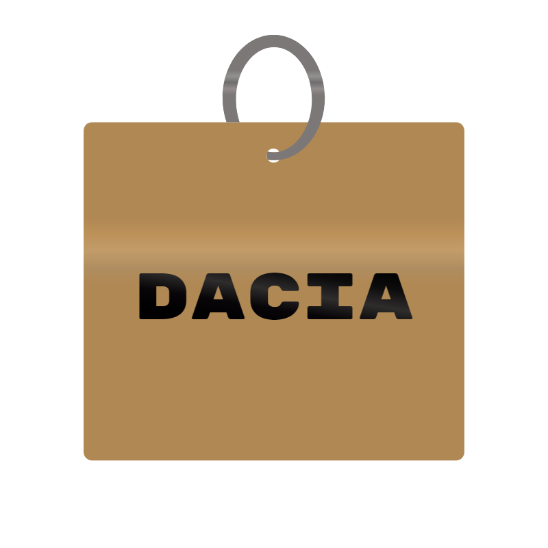 Keychain Engraved with Dacia MDF 4cm x 4cm x 3mm