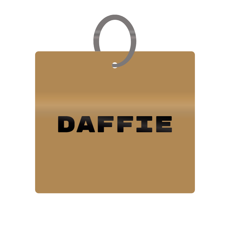 Keychain Engraved with Daffie MDF 4cm x 4cm x 3mm