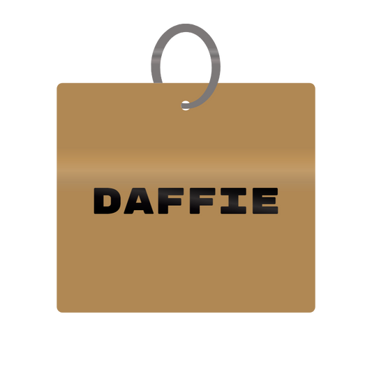 Keychain Engraved with Daffie MDF 4cm x 4cm x 3mm