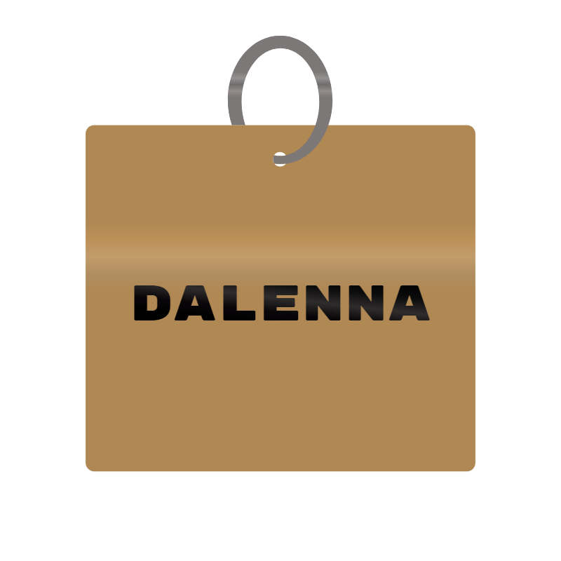 Keychain Engraved with Dalenna MDF 4cm x 4cm x 3mm