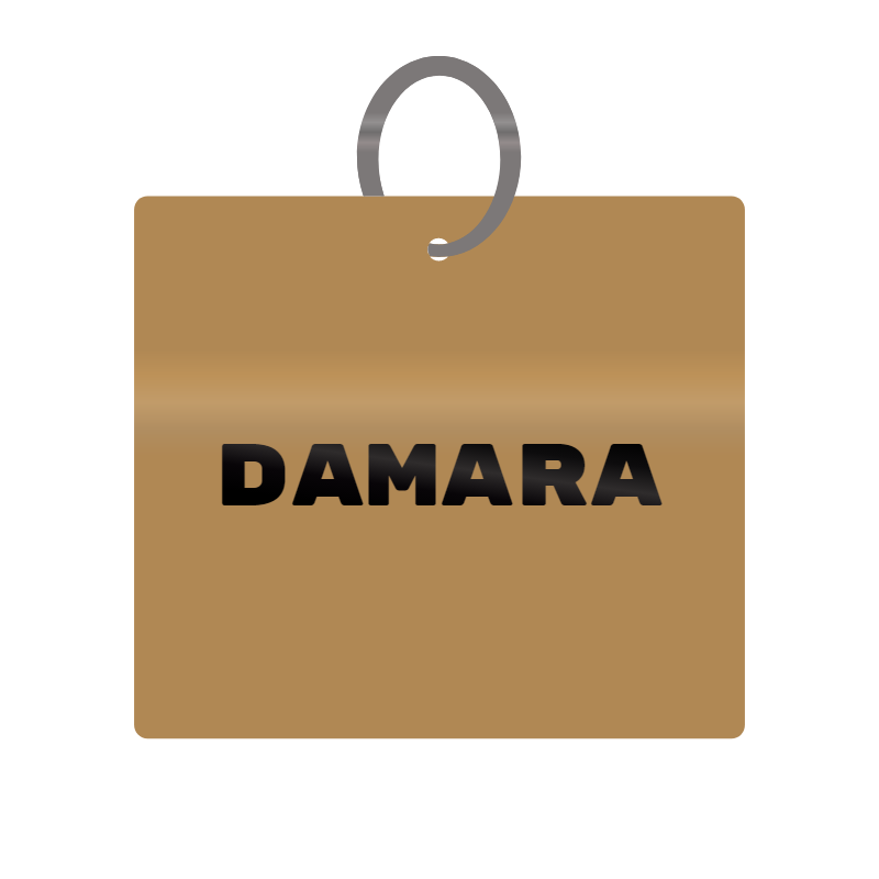 Keychain Engraved with Damara MDF 4cm x 4cm x 3mm