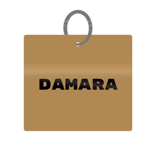 Keychain Engraved with Damara MDF 4cm x 4cm x 3mm