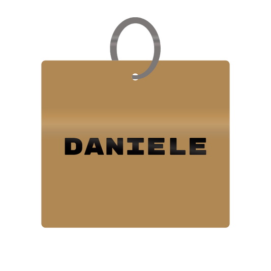 Keychain Engraved with Daniele MDF 4cm x 4cm x 3mm