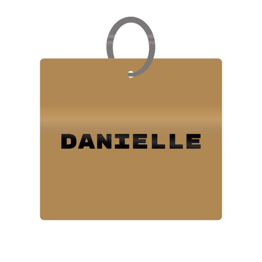 Keychain Engraved with Danielle MDF 4cm x 4cm x 3mm