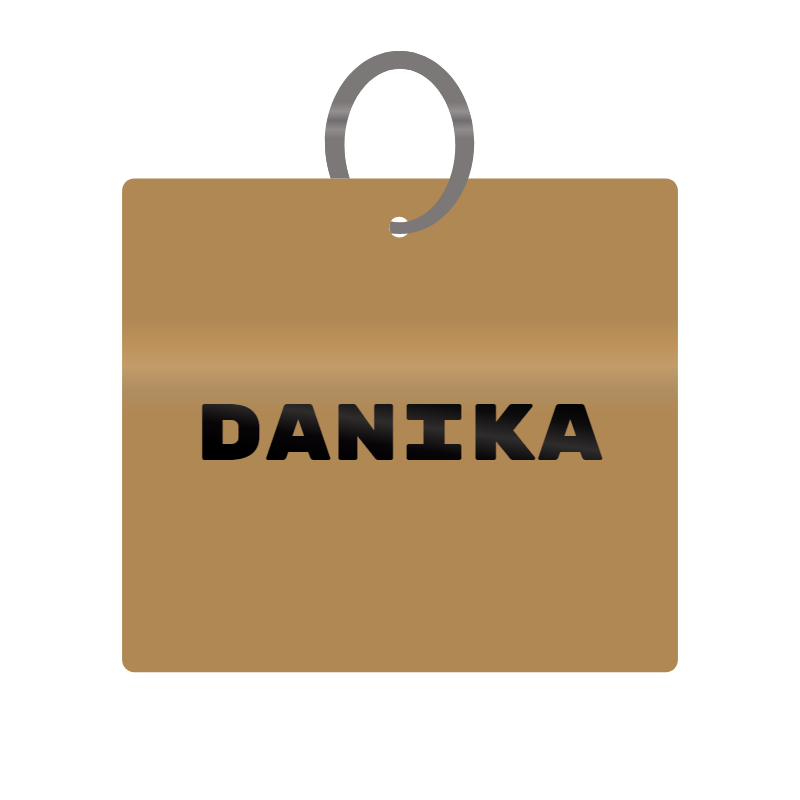 Keychain Engraved with Danika MDF 4cm x 4cm x 3mm