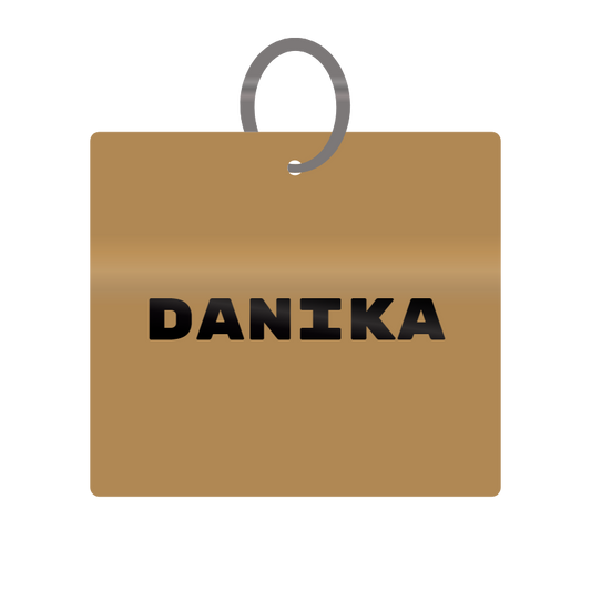 Keychain Engraved with Danika MDF 4cm x 4cm x 3mm