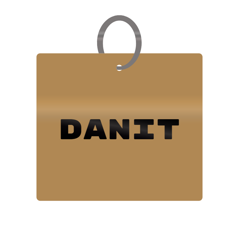 Keychain Engraved with Danit MDF 4cm x 4cm x 3mm