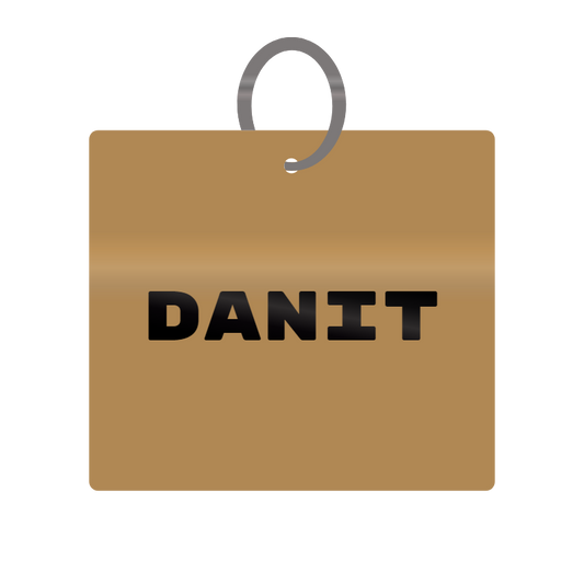 Keychain Engraved with Danit MDF 4cm x 4cm x 3mm