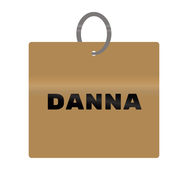 Keychain Engraved with Danna MDF 4cm x 4cm x 3mm