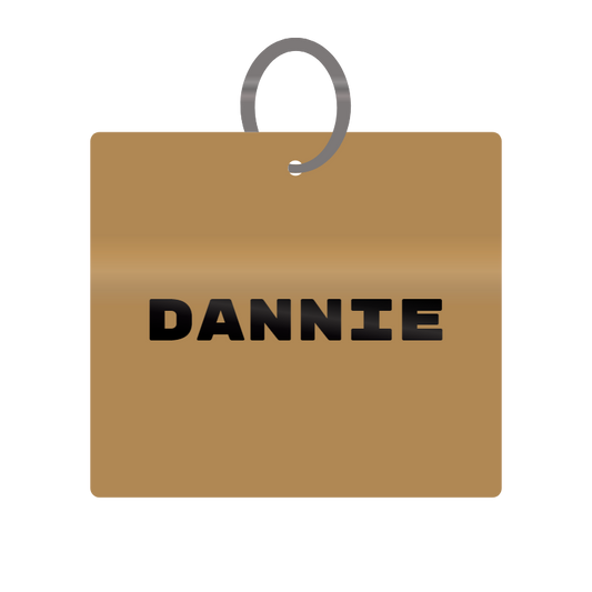 Keychain Engraved with Dannie MDF 4cm x 4cm x 3mm