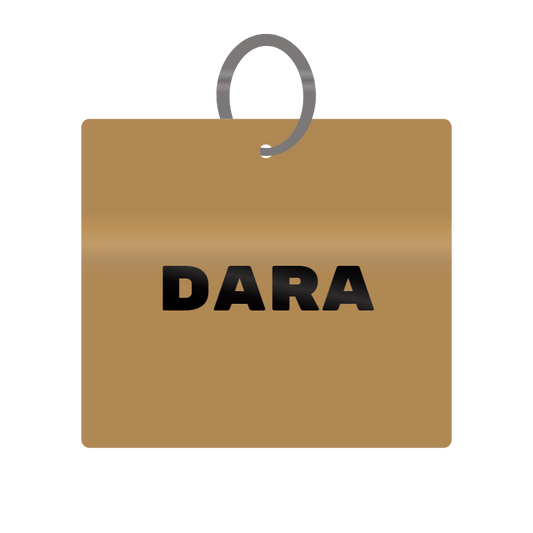 Keychain Engraved with Dara MDF 4cm x 4cm x 3mm