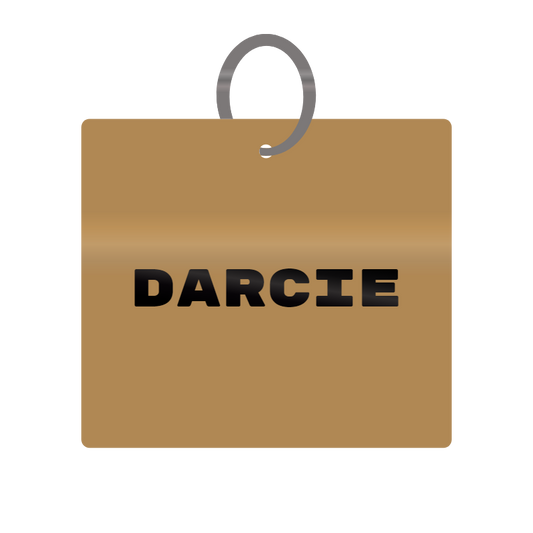 Keychain Engraved with Darcie MDF 4cm x 4cm x 3mm