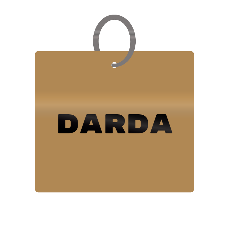 Keychain Engraved with Darda MDF 4cm x 4cm x 3mm