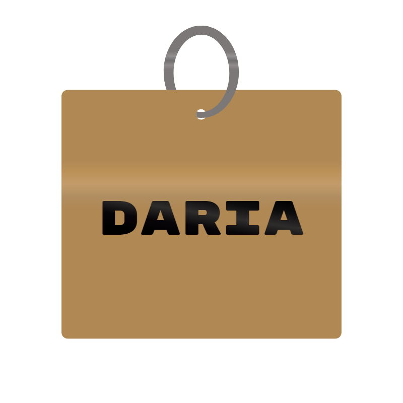 Keychain Engraved with Daria MDF 4cm x 4cm x 3mm